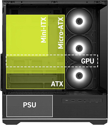 Компьютерный корпус MSI MAG PANO 110R PZ Black (MAG PANO 110R PZ)