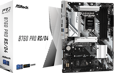 Материнская плата ASRock B760 Pro RS/D4, iB760,S1700,ATX (90-MXBL80-A0UAYZ)
