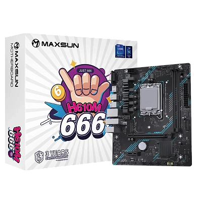 Материнская плата MaxSun H610M 666 WIFI6 D5 (MS-H610M 666 WIFI6 D5)