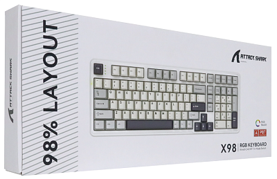 Клавиатура Attack Shark X98, Linear Strawberry switch, Starlight white (X98-WH)