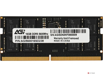 Оперативная память для ноутбука AGI AGI560016SD238-ST DDR5 SODIMM 16Gb, 5600MT/s (AGI560016SD238-ST)