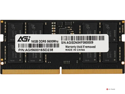 Оперативная память для ноутбука AGI AGI560016SD238-ST DDR5 SODIMM 16Gb, 5600MT/s (AGI560016SD238-ST)