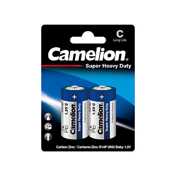 Батарейка CAMELION Super Heavy Duty R14P-BP2B 2шт. в блистере (R14P-BP2B)