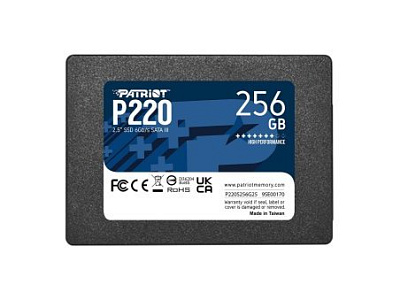 Твердотельный накопитель SSD 256 Gb SATA Patriot P220 P220S256G25 2.5" 3D TLC (P220S256G25)