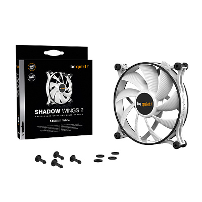 Вентилятор для компьютерного корпуса Bequiet! Shadow Wings 2 140mm PWM White (BL091)