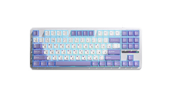 Клавиатура AULA F87 Gray Wood V3 Blue-white-purple (F87 G/W3 BWP)