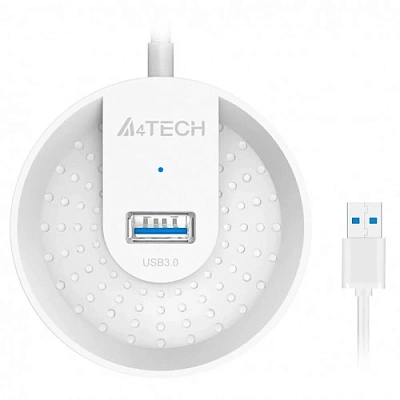 Хаб USB 4-port USB 3.0 A4Tech HUB-30, 4xUSB 3.0, microUSB, White (HUB-30 WHITE)