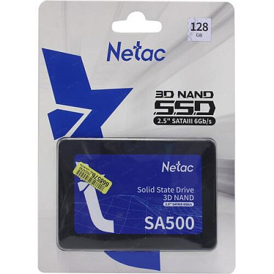 Твердотельный накопитель SSD 128Gb, SATA, Netac SA500  (NT01SA500-128-S3X)
