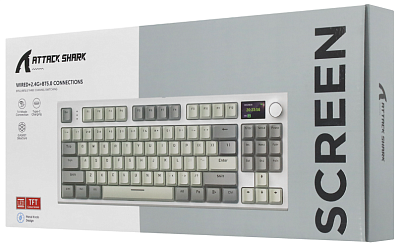 Клавиатура Attack Shark K86, Linear Blue Whale switch, Business grey (K86-GR)