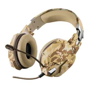 Наушники гарнитура игровая Trust GXT 322D CARUS HEADSET desert camo (22125)