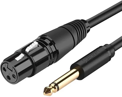 Кабель Ugreen AV131, Audio(m) 6.35mm - XLR(f), 2m (20719)