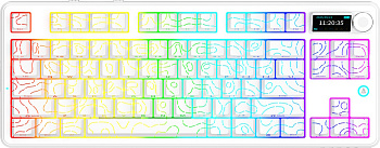 Клавиатура Ajazz AK870 V2, Murad Switch - White (AK870 V2 DAY DREAM SWITCH-(YELLOW-WHITE-YELLOW))