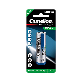Аккумулятор CAMELION Lithium ICR18650-3500, 3500 mAh 1 шт. в блистере (ICR18650-3500)