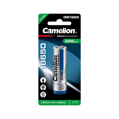 Аккумулятор CAMELION Lithium ICR18650-3500, 3500 mAh 1 шт. в блистере (ICR18650-3500)