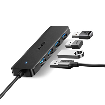  USB Хаб UGREEN CM219 25851 USB 3.0 A 4 Ports Black  (25851)