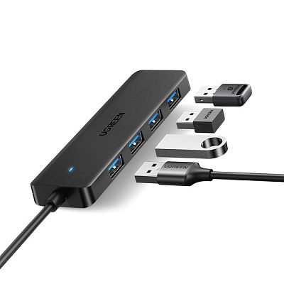  USB Хаб UGREEN CM219 25851 USB 3.0 A 4 Ports Black  (25851)