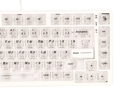 Клавиатура A4Tech Bloody MS76,MS Magnetic Switch - Crystal White (MS76 CRYSTAL WHITE)