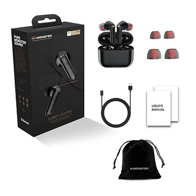 Наушники TWS MONSTER Clarity 6.0 ANC Earphone (Black) (MH21903)