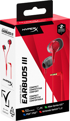 Наушники HyperX Cloud Earbuds III Red (BN7S0AA)
