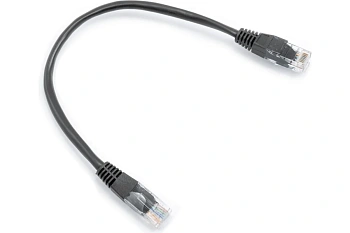 Патч-корд UTP Cablexpert, кат. 5e, 0.25м, чёрный (PP12-0.25M/BK)