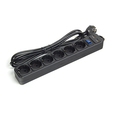 Сетевой фильтр SVC ZC6S-30M-USB 3 м.  (ZC6S-30M-USB)