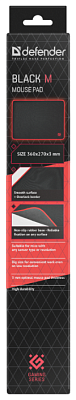 Игровой коврик для компьютерной мыши Defender Black M (50560)