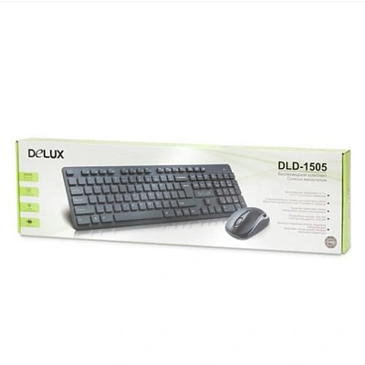 Клавиатура Delux DLD-1505OGB, Black + мышь (DLD-1505OGB)