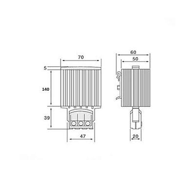 Обогреватель шкафной iPower HG140 60W 110-250V AC/DC (HG140 60W)