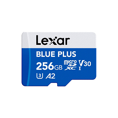 Карта памяти Lexar Blue plus LMSBLPL256G-BNANG 256GB + адаптер (LMSBLPL256G-BNANG)