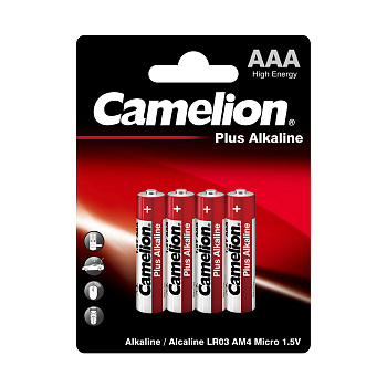 Батарейка CAMELION Plus Alkaline LR03-BP4 4 шт. в блистере (LR03-BP4)