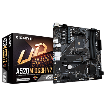 Материнская плата Gigabyte A520M DS3H V2, AM4,mATX (A520M DS3H V2 (REV1.1))