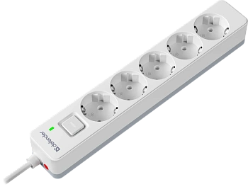 Сетевой фильтр Defender DFS 133 - 3,0 М, 5 розеток, белый (99431) Сетевой фильтр Defender DFS 133 - 3,0 М, 5 розеток, белый (99431)