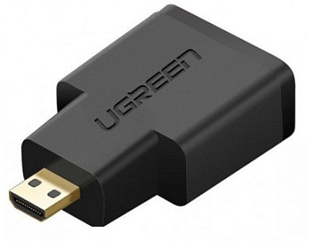 Адаптер UGREEN 20106 Micro HDMI Male to HDMI Female Adapter (Black) (20106)