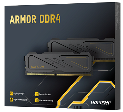 Комплект оперативной памяти DIMM Hiksemi (Hikvision) Armor, DDR4 32 GB kit (2x16GB) 3200MHz, Black (HSC432U32D3 16G*2)