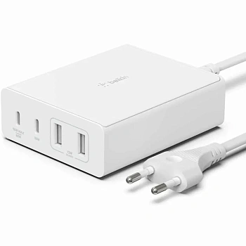Зарядное устройство Belkin BoostCharge Pro 4-Port GaN Charger 108W (WCH010VFWH)