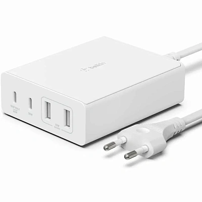 Зарядное устройство Belkin BoostCharge Pro 4-Port GaN Charger 108W (WCH010VFWH)