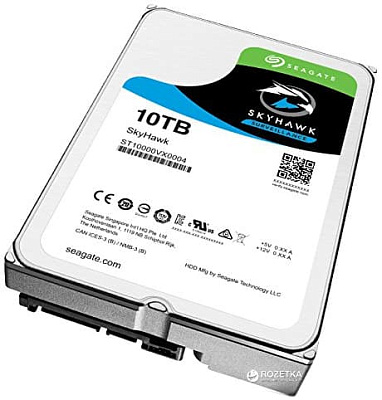  Жесткий диск для видеонаблюдения 10Tb SkyHawk SATA (ST10000VX0004)