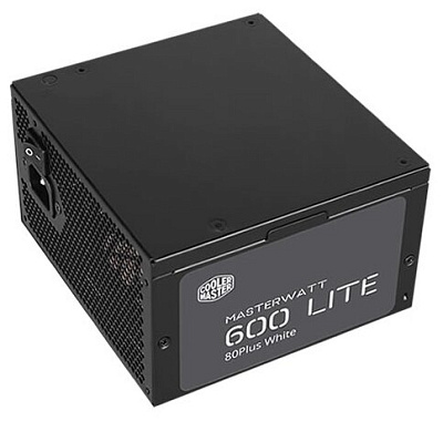 Блок питания CoolerMaster MasterWatt Lite 600W Вентилятор 12 см, 80PLUS, MPE-6001-ACABW-EU (MPE-6001-ACABW-EU)