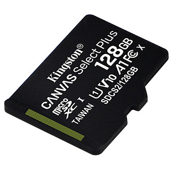 Карта памяти Kingston 128GB microSDXC Canvas Select Plus 100R A1 C10 Single Pack w/o Adapter, SDCS2/128GBSP (SDCS2/128GBSP)