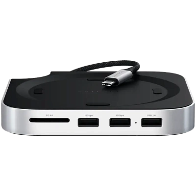 USB хаб Satechi Mac Mini M4 Stand & Hub with SSD Enclosure (ST-GNMMES)
