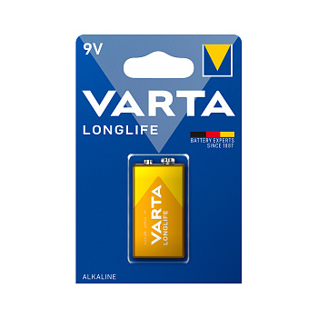 Батарейка VARTA Longlife 9V - 4122 6LP3146 (1шт) (4122 6LP3146)