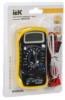 Мультиметр цифровой MASTER MAS838L IEK (TMD-3L-838)