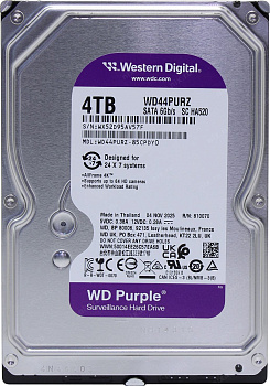 Жесткий диск HDD SATA  4000 GB Western Digital Purple (WD44PURZ)