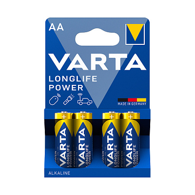 Батарейка VARTA Longlife Power Mignon 1.5V - LR6/AA 4 шт в блистере (LR6/АА Longlife Power 4)
