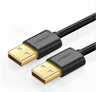 Кабель UGREEN US102 USB 2.0 A Male to A Male Cable 1.5m (Black) 10310 (10310)