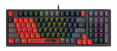 Клавиатура A4Tech Bloody S98 Sports, Red, Multimedia, Gaming, BLMS Red  USB (S98 SPORTS RED)