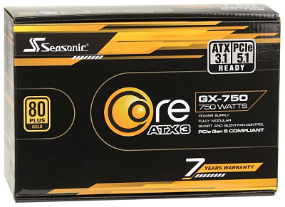 Блок питания ATX Seasonic Core GC-750, 750W, 80 Plus Gold, ATX 3.1 (SRP-CGC751-A5A32SF)