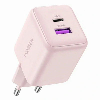 Зарядное устройство на 1C1A, 30W, QC3.0, GanN, розовый, X516 (65017) UGREEN