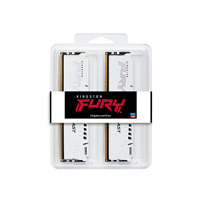 Оперативная память Kingston Fury Beast White Expo DDR5 - 2x 16ГБ 5600МГц (KF556C36BWEK2-32)