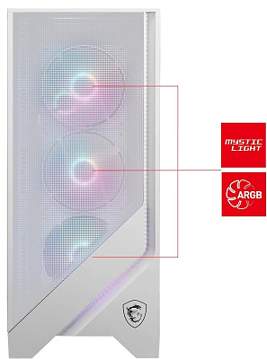 Компьютерный корпус MSI MAG FORGE 320R AIRFLOW (MAG FORGE 320R AIRFLOW WHITE)